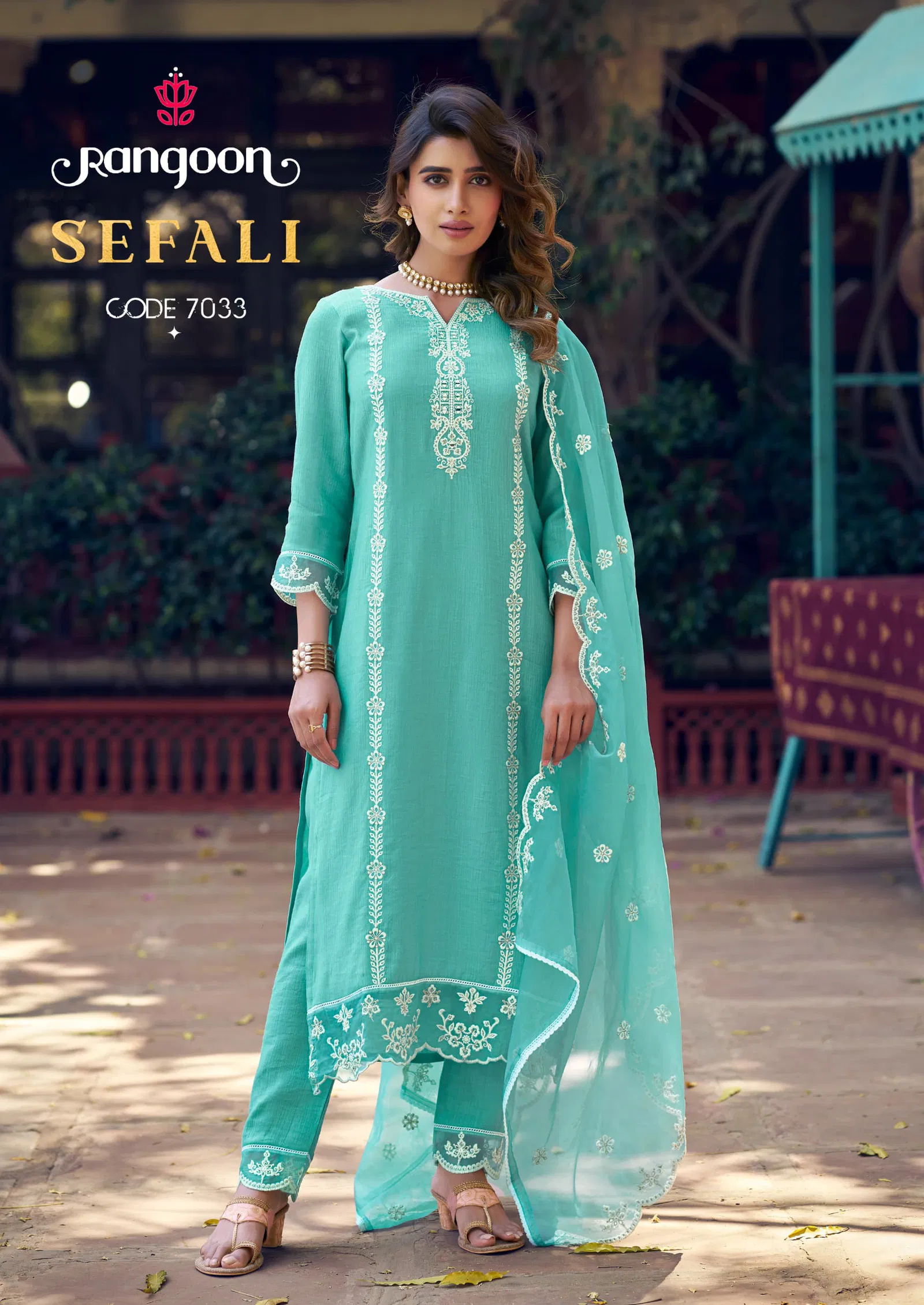 Sefali By Rangoon Viscose Kurti With Bottom Dupatta Suppliers In India
